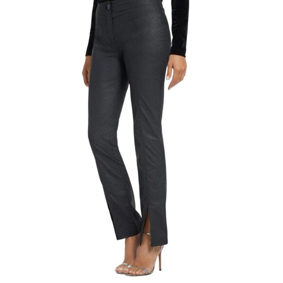 Anatomie Dominica Snake Embossed Slit Ankle Pant Large Black NEW $348 - Picture 2 of 13